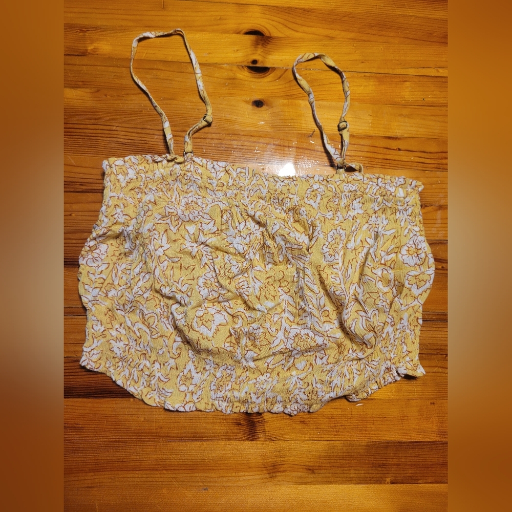 Billabong Floral Yellow Tank Top